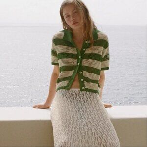 ZARA KNITTED POLO JACKET NWT